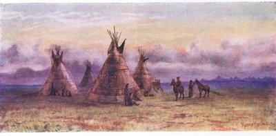 Native American Wigwams by Mower Martin